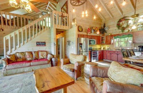 Hidden Lake House | Cozy Cherry Log Cabin with Hot Tub and Mountain Views!