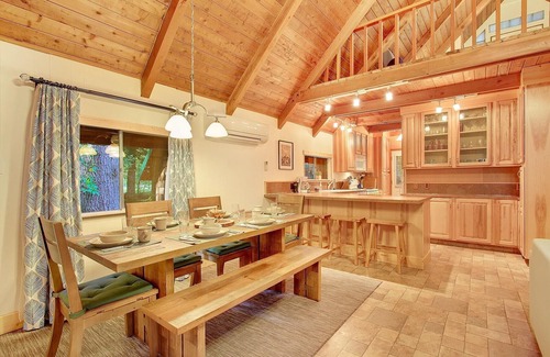 Packwood House | Cozy, clean, updated cabin- hot tub, fireplace, near skiing, hiking, Mt Rainier.