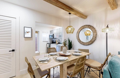 Poinsettia Heights House | Cozy coastal villa with smart features, private backyard, and washer/dryer