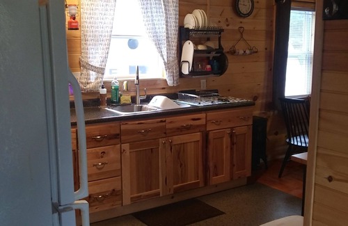 Sherman Station Cabin | Cozy Cottage in Sherman, Maine walk, explore, relax, in a beautiful setting.