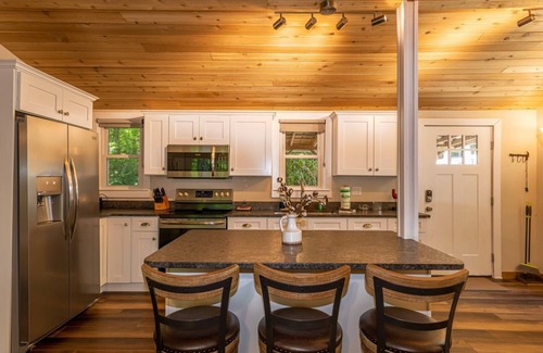 Boone House | Cozy Cottage - Located on App Ski Mtn Lower level game room, Firepit