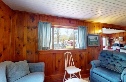 Wells Cottage | Cozy cottage w/waterfront, beach, dock, lake views, playground, kayaks, and A/C