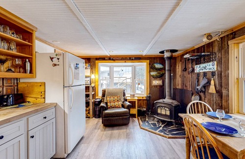 Carrabassett Valley Cabin | Cozy, dog-friendly cabin with woodstove - steps to trails, minutes to Sugarloaf