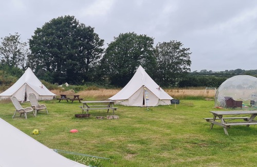 Dwyran Cabin | Cozy Dog Friendly Hot Tent With Log Burner & Logs