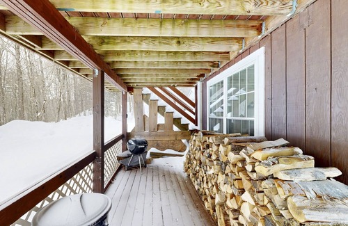Ludlow House | Cozy duplex, first floor unit w/kitchen, shared fire pit, lake access, wifi, TV