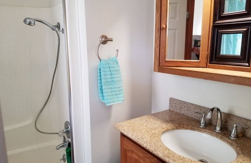 Aurora Apartment | Cozy Efficiency on South Hogan Creek w/ fireplace unit & large walk-in closet.