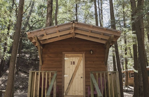 Ellijay Cabin | Cozy FOX DEN private solo cabin at Mulberry Gap Adventure Basecamp in Ellijay!