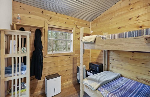 Ellijay Cabin | Cozy FOX DEN private solo cabin at Mulberry Gap Adventure Basecamp in Ellijay!