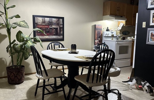 Taber House | Cozy Getaway: 2-Story Bungalow in Taber: Old-Fashioned Charm with big trees.