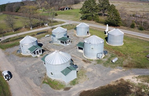 Gregory Apartment | Cozy Grain Bin Room Retreat on a Working Mini Farm