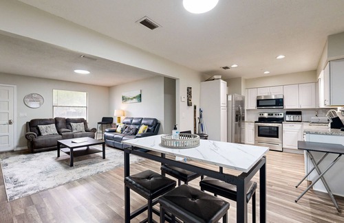 Riverview House | Cozy home with large patio, sun room, private W/D, central AC, and WiFi