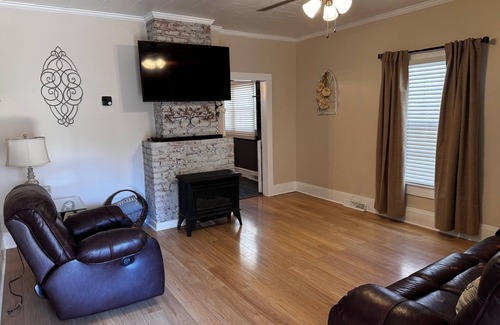 Kannapolis House | Cozy house, Fenced in backyard w/firepit & swing. Minutes from Downtown