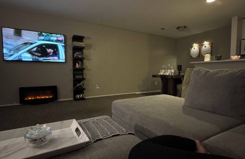 Southfield Apartment | Cozy king suite apartment with fitness room, WiFi, patio. “Secluded city living”