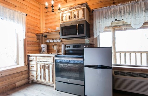 Millersburg Apartment | Cozy Lodge Fireplace Suite in Ohio's Amish Country