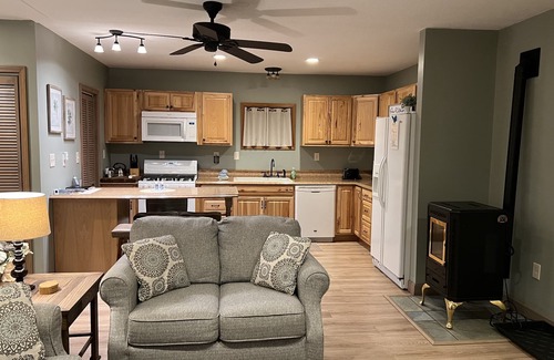 Petoskey Apartment | Cozy Modern Carriage Apartment Close to Shopping Sports Golf & Skiing