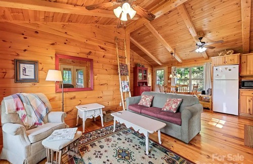 Cranberry Falls Cabin | Cozy Mountain Cabin - Amazing View! Central heat/AC, fireplace, firepit