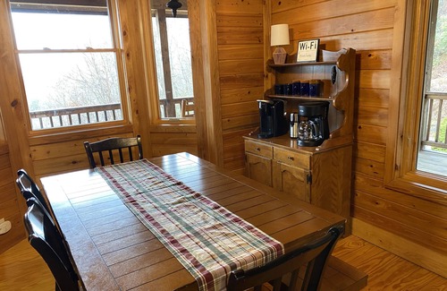 Tuckasegee Cabin | Cozy Mountain Cabin with Stunning Views, Fire Pit, Close by Trails & Lake!