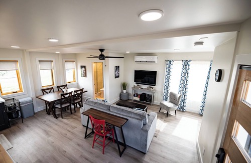 Livingston Apartment | Cozy Mountain Retreat, Studio Shipping Container Tiny Home