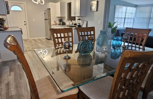 Riviera Beach House | Cozy Near The Beach is < 2 mi from the beach. Six beds. Sleeps 8 comfortably.