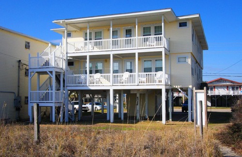 Cherry Grove Beach Apartment | Cozy & pet-friendly oceanfront apartment steps from the sand-beautiful oceanfront balcony