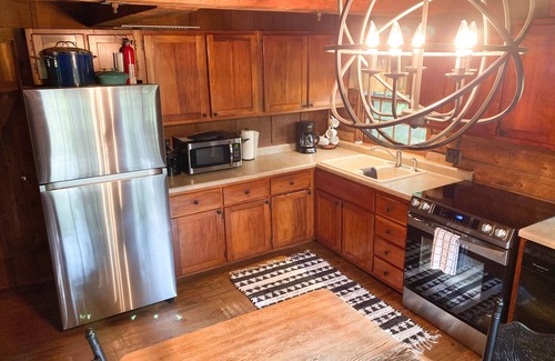 Gnaw Bone Cabin | Cozy Pines Tree house, HotTub, Basketball, Fireplace, 9 acres