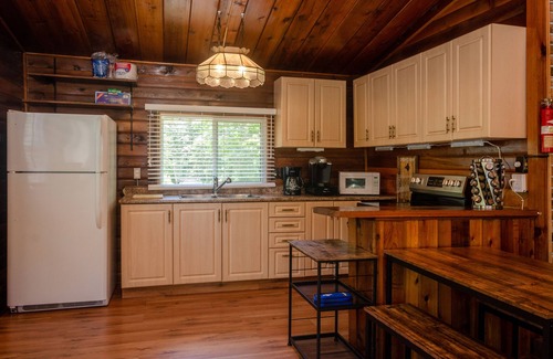 Baddow Cottage | Cozy Rustic Cottage! Hot Tub, River, Fireplace, Kayaks, Tons of Games & Movies