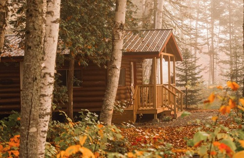 Shin Pond Cabin | Cozy & Rustic Waterfront Cabin, Perfect for Couples at Mt. Chase Lodge!