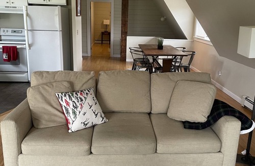 Morrisville Apartment | Cozy ski retreat on 200 acres of private groomed cross country ski trails.