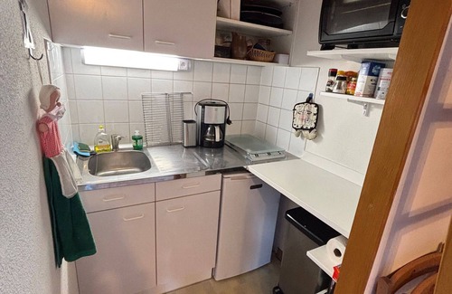 Abondance Apartment | Cozy Studio with Balcony in Village Center - Ski Locker & Parking Included