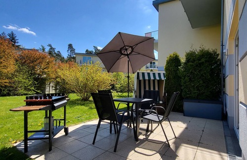 Gelbensande Condo | Cozy vacation apartment in the countryside with garden and terrace