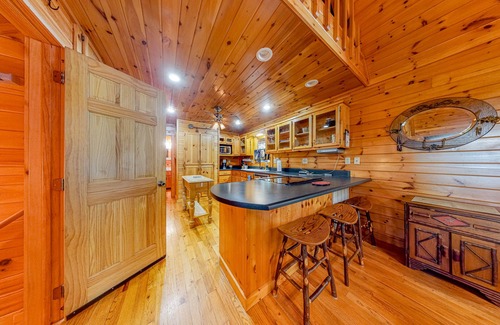 My Mountain House | Cozy Wooded Retreat w/WiFi, Putting Green, Foosball, Private Hot Tub & Views