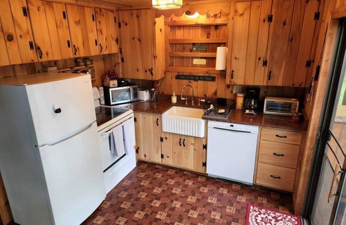 Pilot Knob Cabin | Cozy Wooded Waterfront Cabin on Lake George