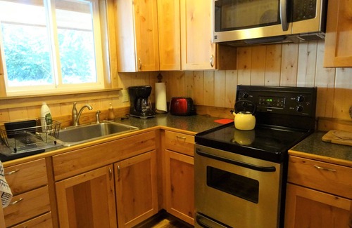 Reedsport Cabin | CozyCattail Cabin on our secluded coastal estuary woodland retreat