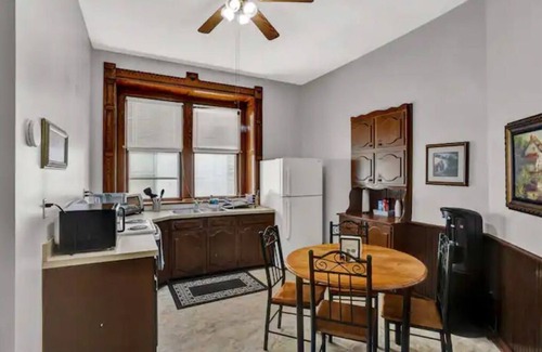 Topeka Apartment | Craftsman charm King Bedroom Private Condo Unit walk to hospital & capitol