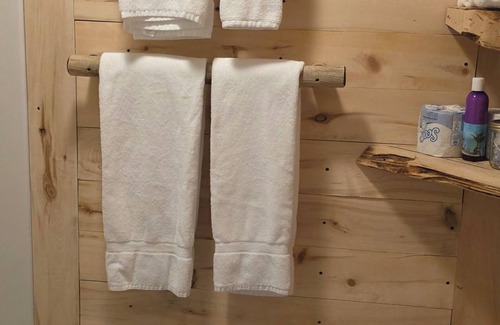 Cedaredge Cabin | Creekside Comfort: King & Queen Beds, Kitchenette at the Cedaredge Lodge