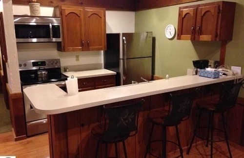 Thompsonville Condo | Crystal Mtn Condo, walk to lift, soaking tub, short drive to Iron Fish & Lk MI