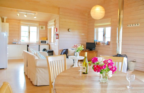 Kirkbean Cottage | Curlew Lodge - a fabulous and very comfortable beachside log chalet with stunning views and woodbur