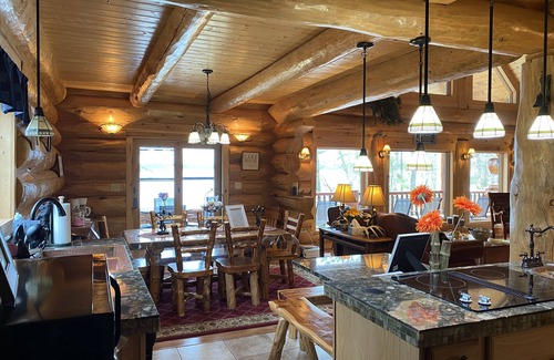 Hayward House | Custom Log Home located on Pristine Grindstone Lake