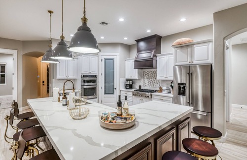 Lake Havasu City House | Custom Luxury 4 master suite home with cabana, large pool and twin 60’ RV bays!