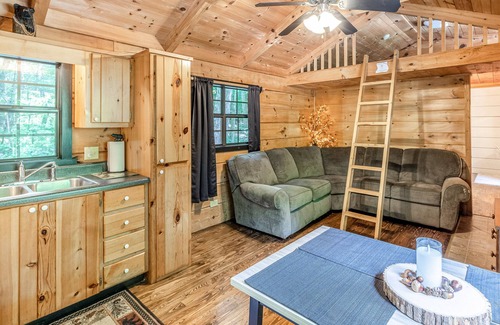 Hendersonville House | Cute mountain cabin with covered porch, hammock & firepit