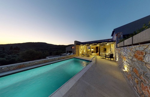 Plomari Villa | DAELIA VILLAS II of 3 Luxury Villas, private pool, in an enclosed olive grove