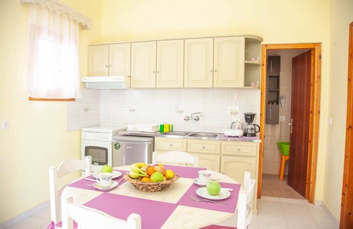Almiros Beach Apartment | Dalia Apartment: Beautiful gardens, near beach, sleeps 4