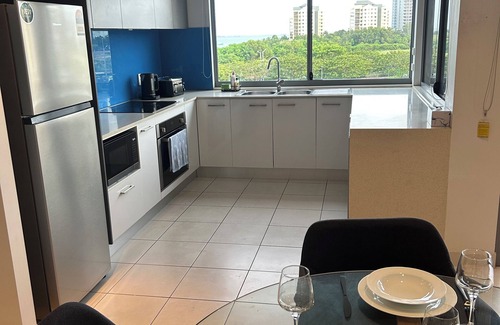 Darwin City Centre Apartment | Darwin City Apartment - Balcony With Ocean Views