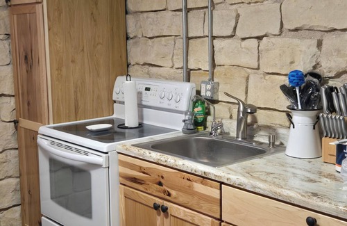 Pfeifer House | Das Stein Haus! Charming 2-bedroom limestone house in Liebenthal, Kansas.
