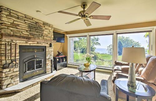 Algoma House | Deck and Fire Pit Waterfront Lake Michigan Escape