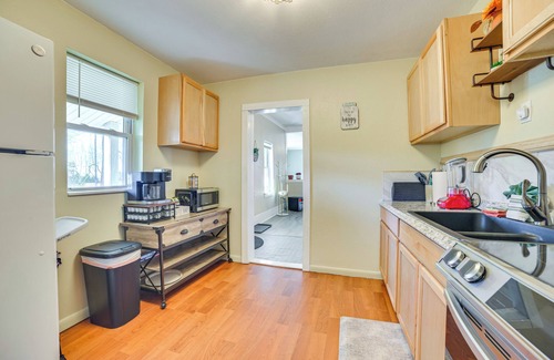 Elmira House | Deck & Fire Pit: Peaceful Home in Elmira