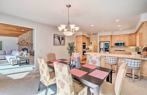 Glencoe House | Deck & Views: Lush A-Frame Cabin in Pioneer!