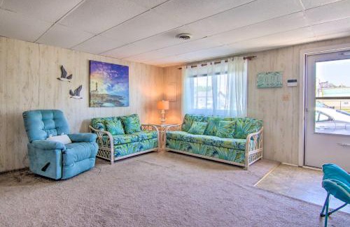 Caine Woods House | Deck with Canal Access Ocean City Townhome