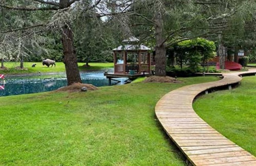 Deer Harbor House | Deer Harbor Orcas WA Waterfront estate, dock, 3 bldg, spa, greenhouses.Tiki room