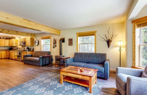 McCall House | Deer Pines-family friendly-remodeled in knotty pine-firepit in the backyard